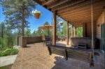 Lower patio with fire pit and hot tub